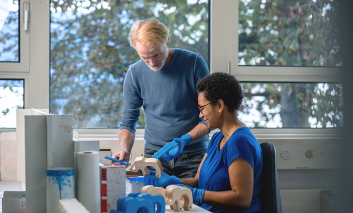 Angepasste Arbeitsplätze