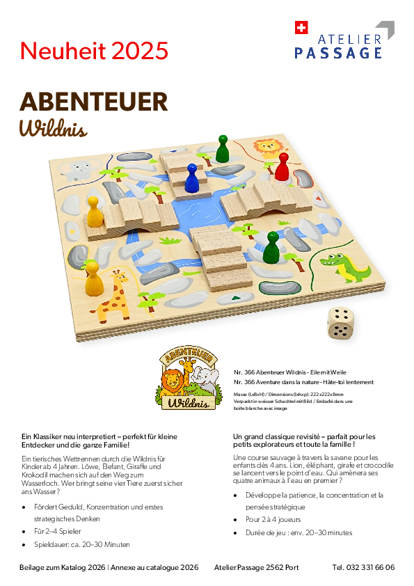 Aktueller Katalog für Holzspielzeuge aus unserer Holzmanufaktur 